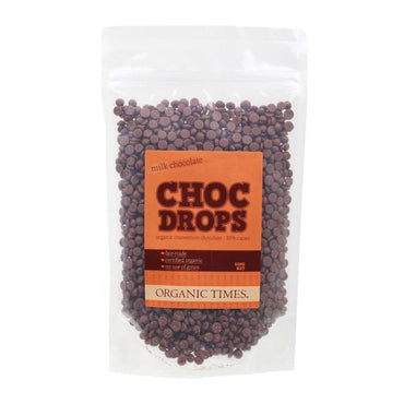 Organic Times Milk Chocolate Drops Chips 200g